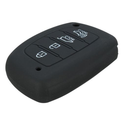 SILICONE REMOTE KEY COVER CASE FOB FIT FOR HYUNDAI ELANTRA SONATA TUCSON I40 IX35 (Black)