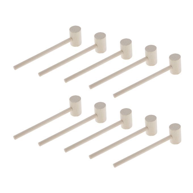 10x Leather Wooden Hammer Toy Crab Lobster  Mallet Beating Gavel For