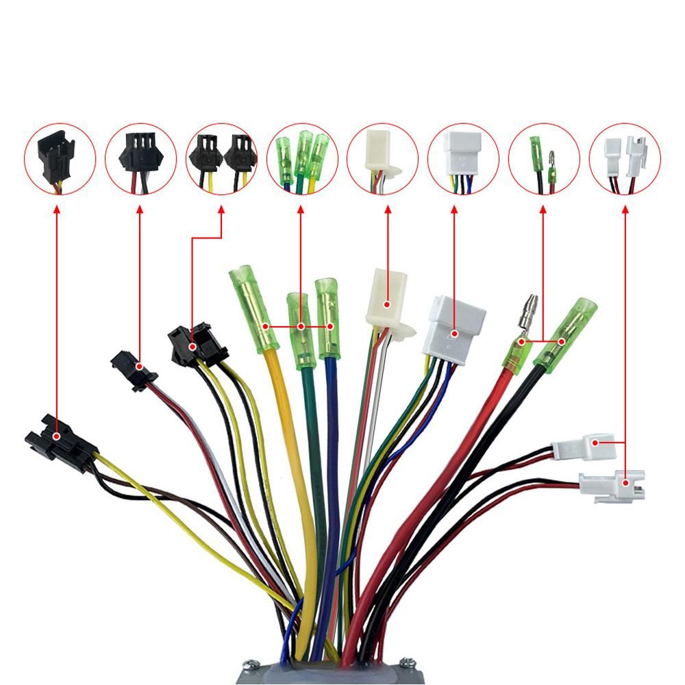 Intelligent Electric Bike 15A Controller with Backlight LCD Display Set E-Bike Conversion Tools Kit Bicycle to E-Bike Accessory