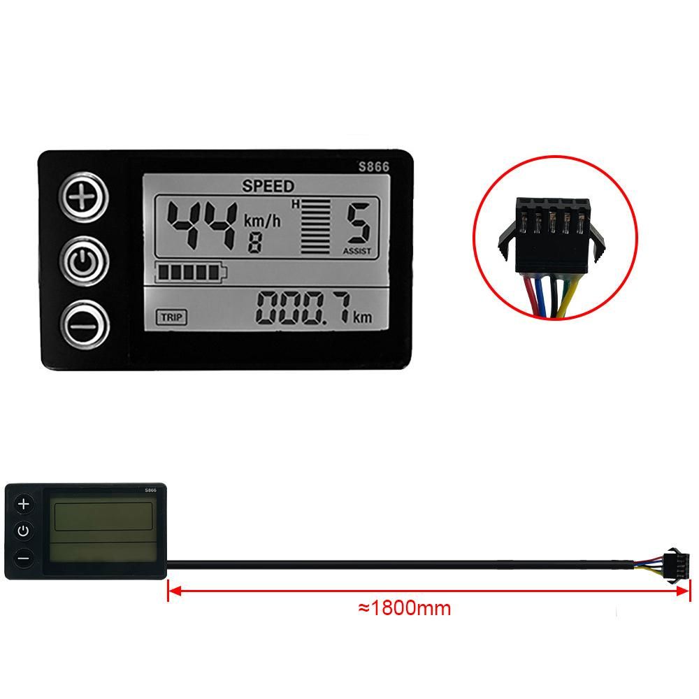 Intelligent Electric Bike 15A Controller with Backlight LCD Display Set E-Bike Conversion Tools Kit Bicycle to E-Bike Accessory