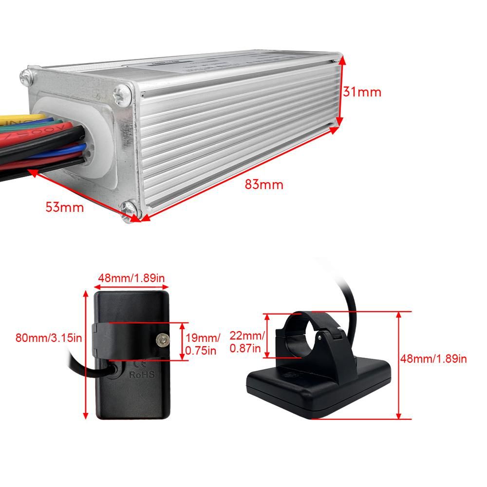 Intelligent Electric Bike 15A Controller with Backlight LCD Display Set E-Bike Conversion Tools Kit Bicycle to E-Bike Accessory