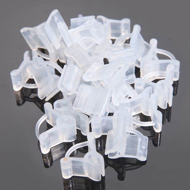 50pcs/Pack Plastic Mini Grafting Clips Plants Support Seeding Grafting Clip Tool For Home- Show