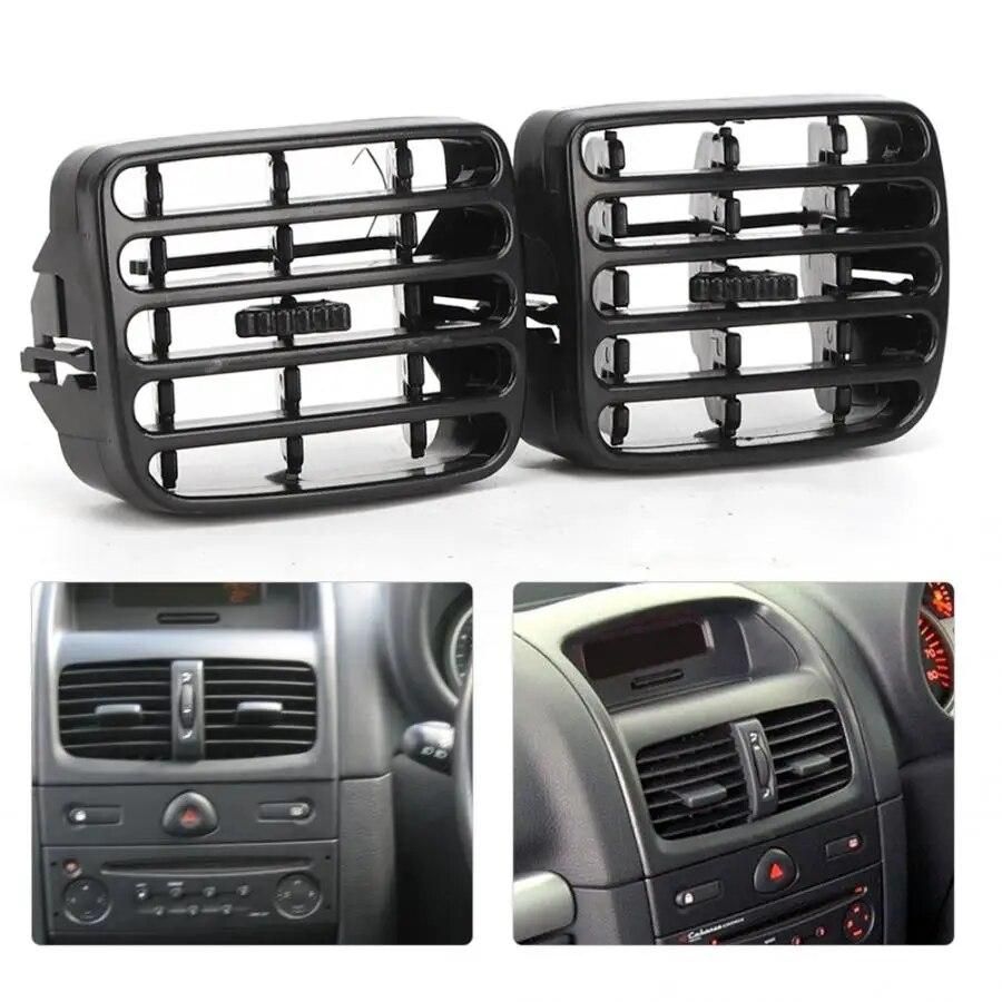 1 Pair Air Condition Vent Frame Car Dashboard Left Right AC Air Vent Grill Fit for RENAULT CLIO MK2 1998 1999 2000 2001-2006 ABS
