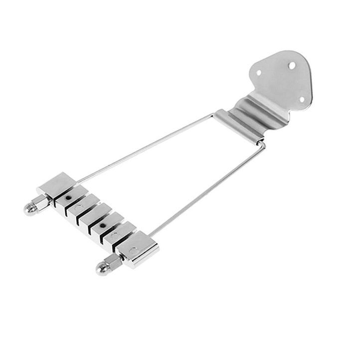 1pc 6 String Guitar Tailpiece Bridge For Archtop Jazz Guitar Chrome