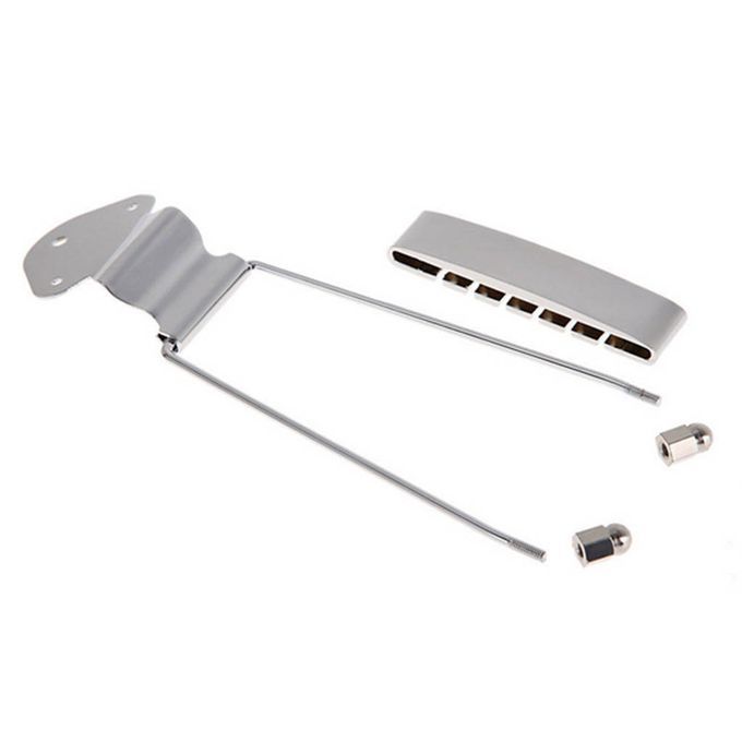 1pc 6 String Guitar Tailpiece Bridge For Archtop Jazz Guitar Chrome