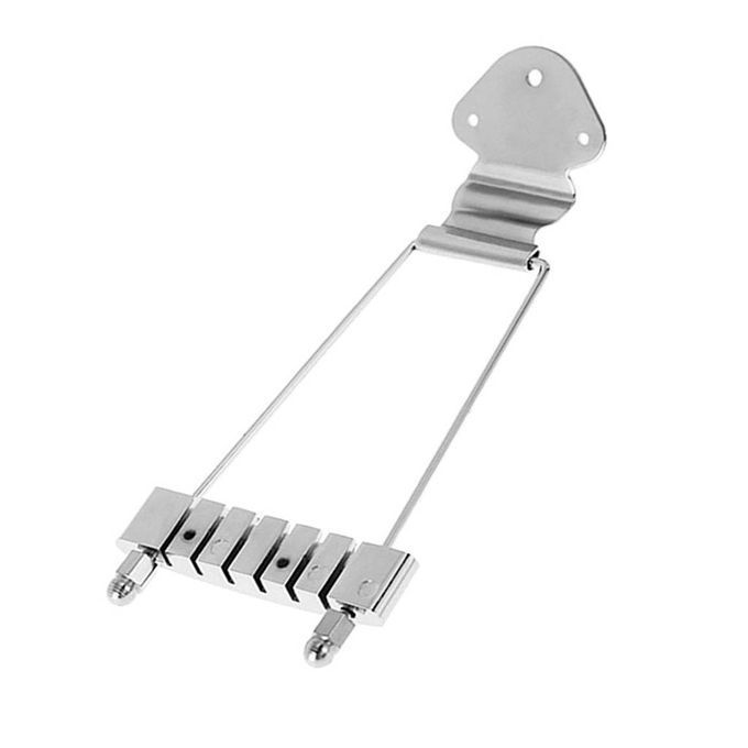 1pc 6 String Guitar Tailpiece Bridge For Archtop Jazz Guitar Chrome
