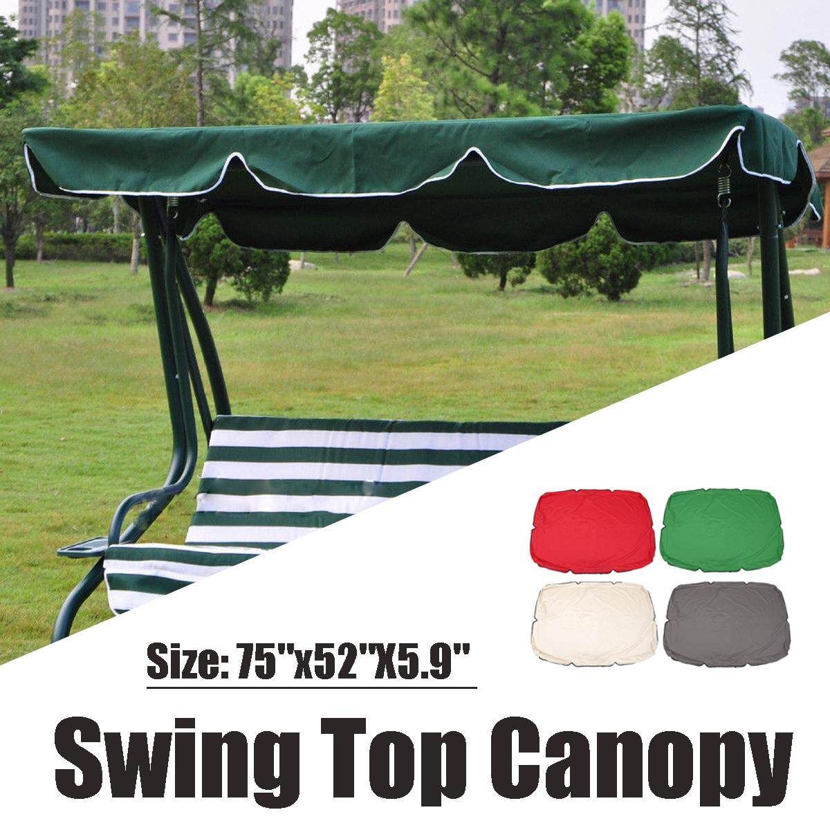 75''x52''X5.9'' Swing Top Cover Replacement Canopy Porch Park Patio Outdoor Green
