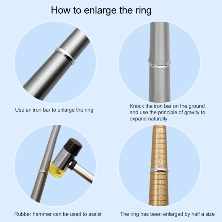 2 PCS Ring Correction Adjustment Tool Wooden Ring Long Rod