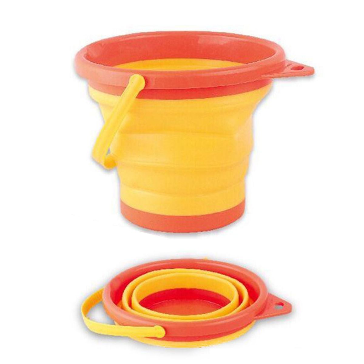 Folding Bucket Summer Beach Folding Bucket Yellow