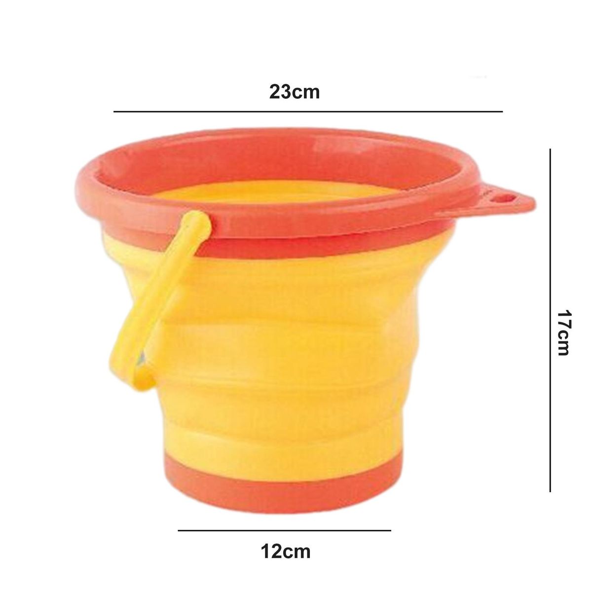 Folding Bucket Summer Beach Folding Bucket Yellow