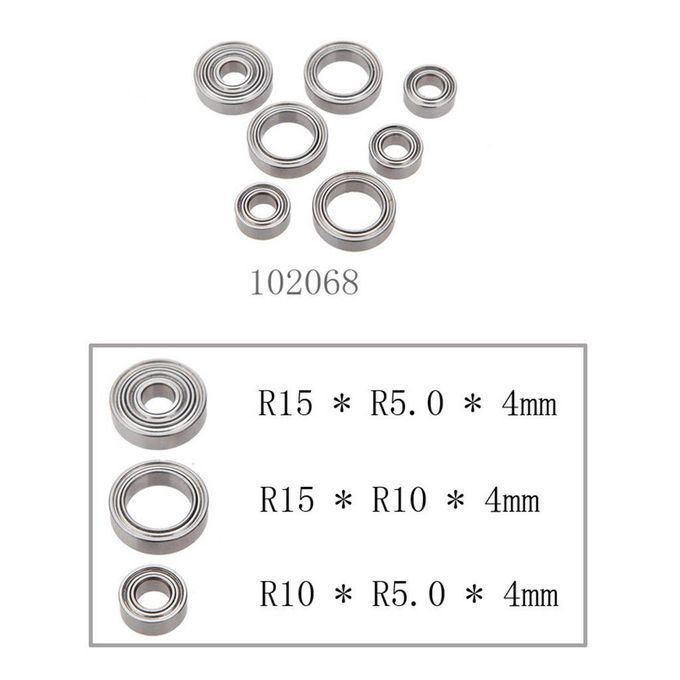 8 Piece Steel Inner Diameter 10mm/5mm Bore Ball Bearing Pillow Block