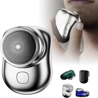 Men's Mini Portable USB Electric Face Shaving-Blue