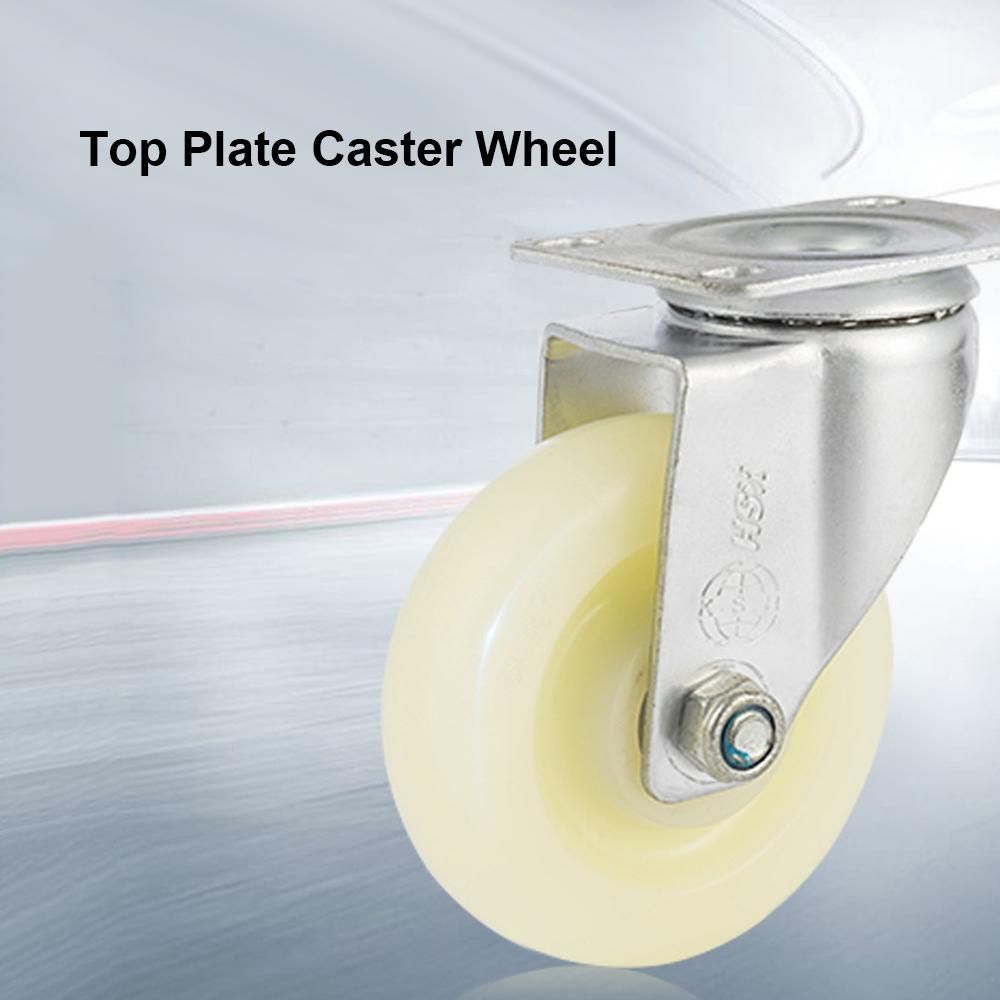 5 Inch Heavy Duty Castor with Brake Industrial Rack Casters 220 Lbs Load Capacity Locking Cart Wheels Wear Resistant Quiet Top Plate Rigid Nylon Roller