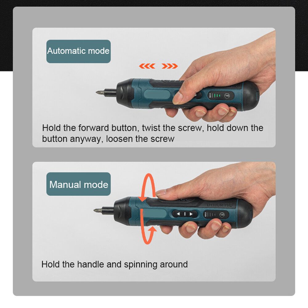 Cordless Electric Screwdriver 200r/min Screwdriver 4.5Nm