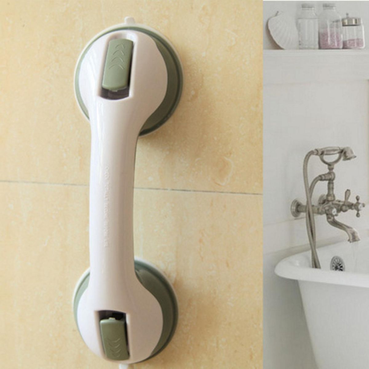 Strong Suction Cup Handle for Shower Securegrip Shower Toilet Handle