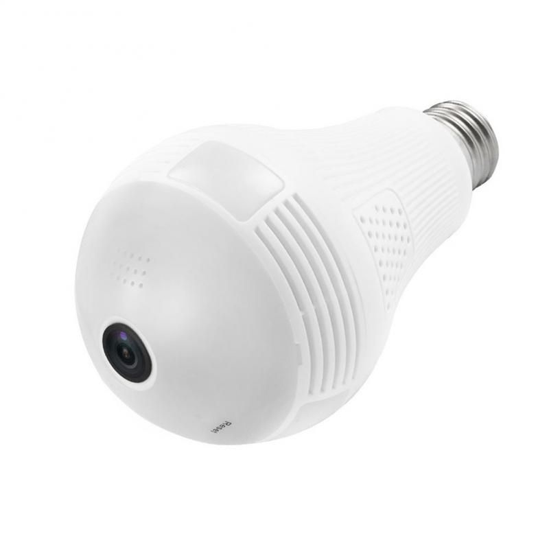 V380 PRO HD 360° Panoramic Wifi 1080P IP Camera Fisheye Light Bulb Video Surveillance With Night Vision Two-way Ntercom Audio