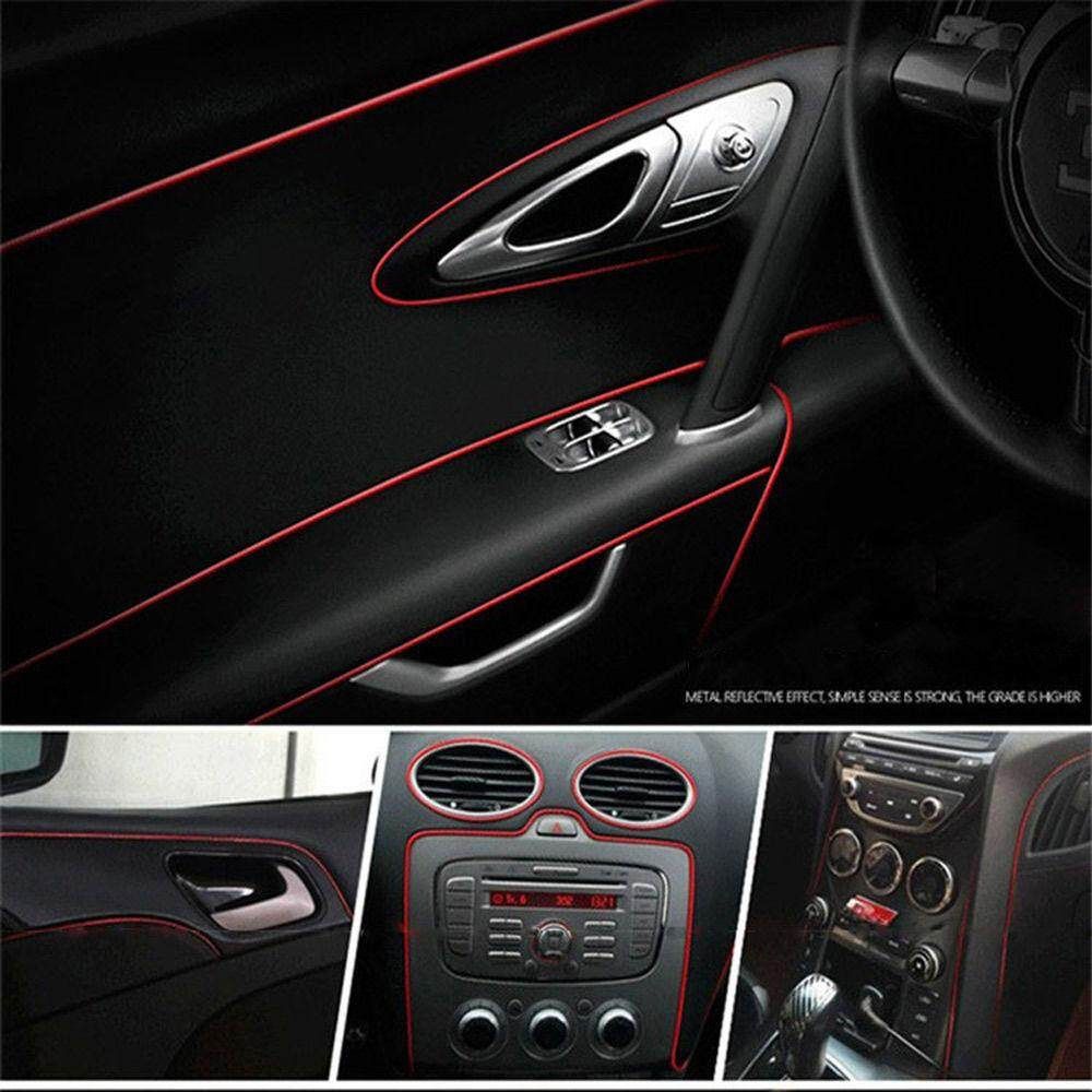 3/5/8M Auto Car Styling Moulding Decorative Filler Strip Interior Exterior Hot Red (red)