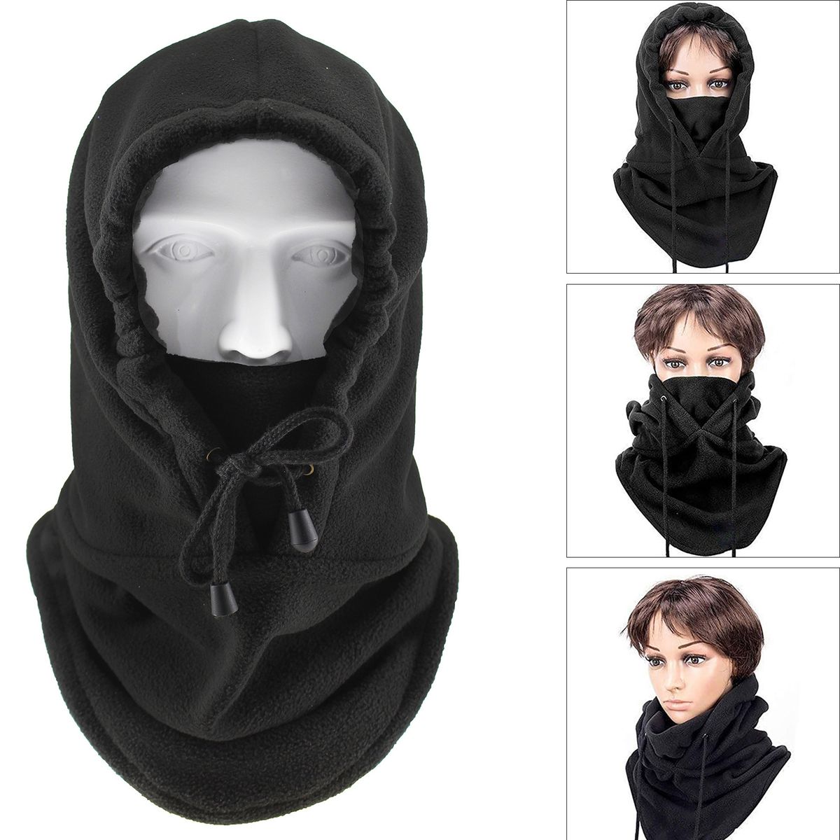 Cold Weather Windproof Neck Gaiter Black