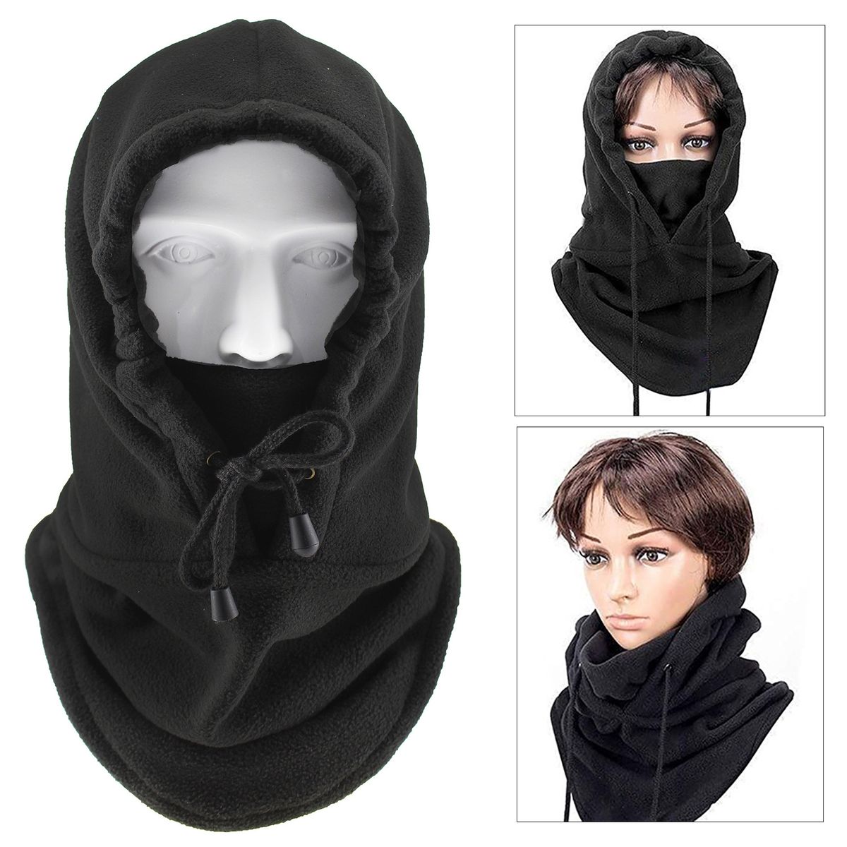 Cold Weather Windproof Neck Gaiter Black