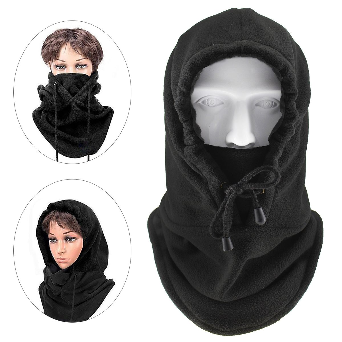 Cold Weather Windproof Neck Gaiter Black