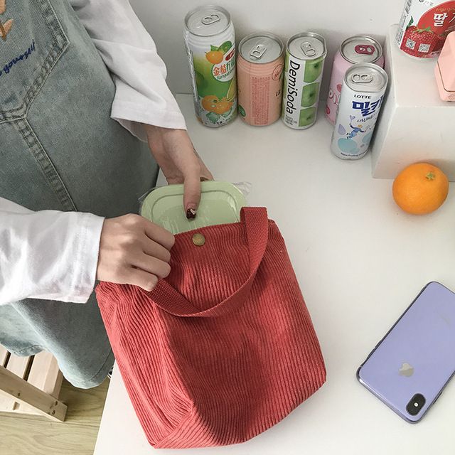 Bags For Women Corduroy Handbags Reusable Lunch Gym Bag