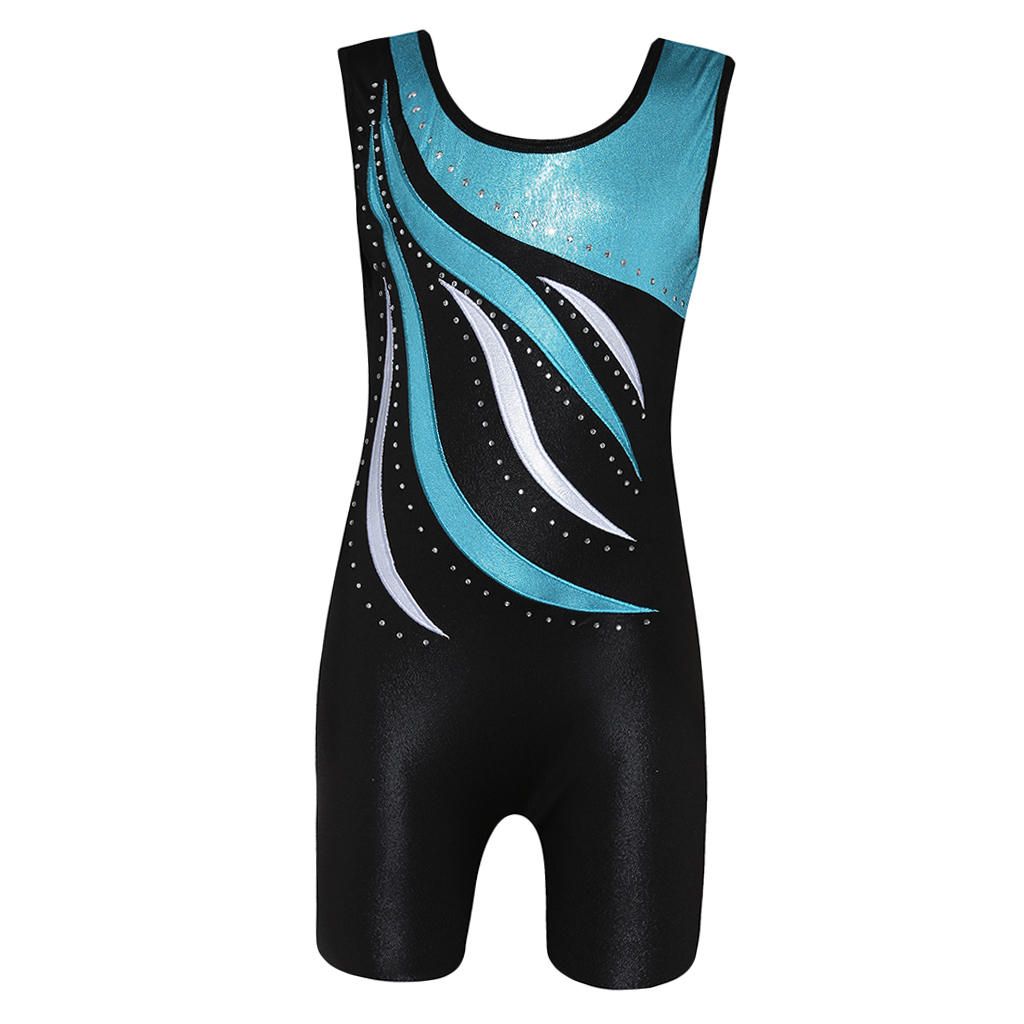 Girls Ballet Dance Long Sleeve Leotards Gymnastics 11-12 Years Blue