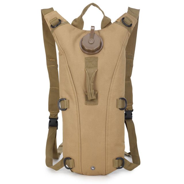 3L Tactical Hydration Backpack Military Water Bag Pouch Outdoor Running Cycling Camping Rucksack For Women Men Drinking System(#Khaki)