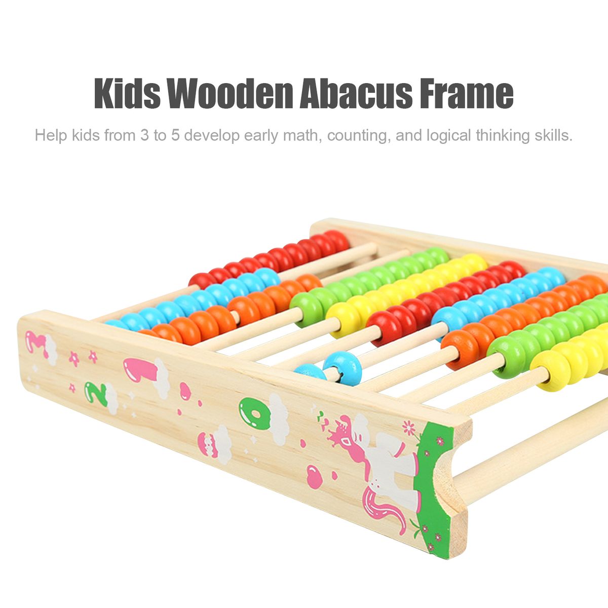 Wooden Abacus Frame Kids Educational Counting Toy For Kids