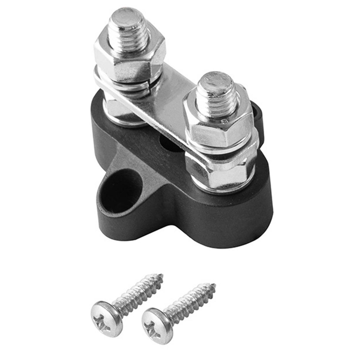 1 Set Terminal Stud Block Dual Type Power Distribution Terminal Block Black