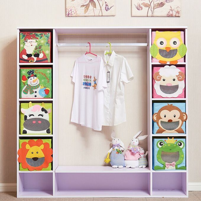 Storage Bins Animal Embroidery Foldable Clothes Storage Box