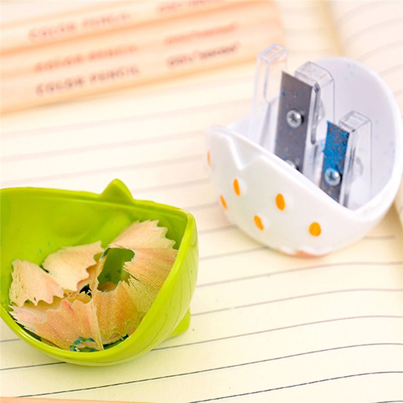 24Pcs Cute Pencil Sharpener Stationery Double Hole Owl