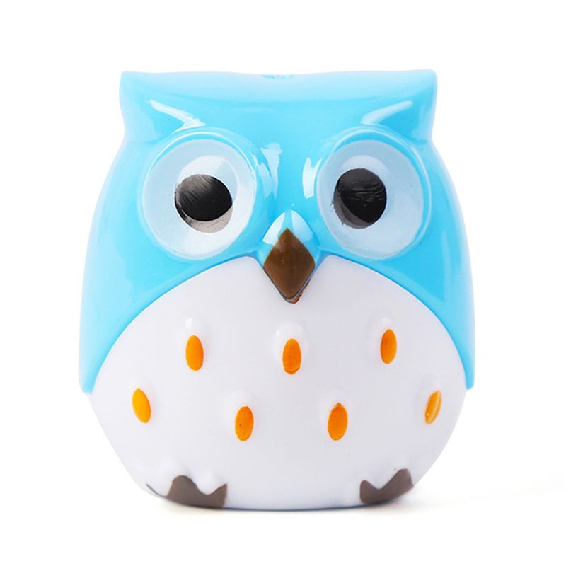 24Pcs Cute Pencil Sharpener Stationery Double Hole Owl