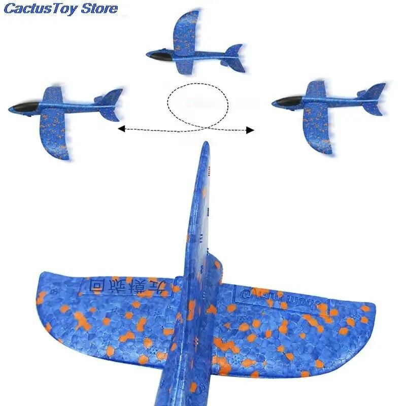 3PCS DIY Hand Launch Throw Airplane Foam Glider Slingshot Plane Model Outdoor Children Toys Gift