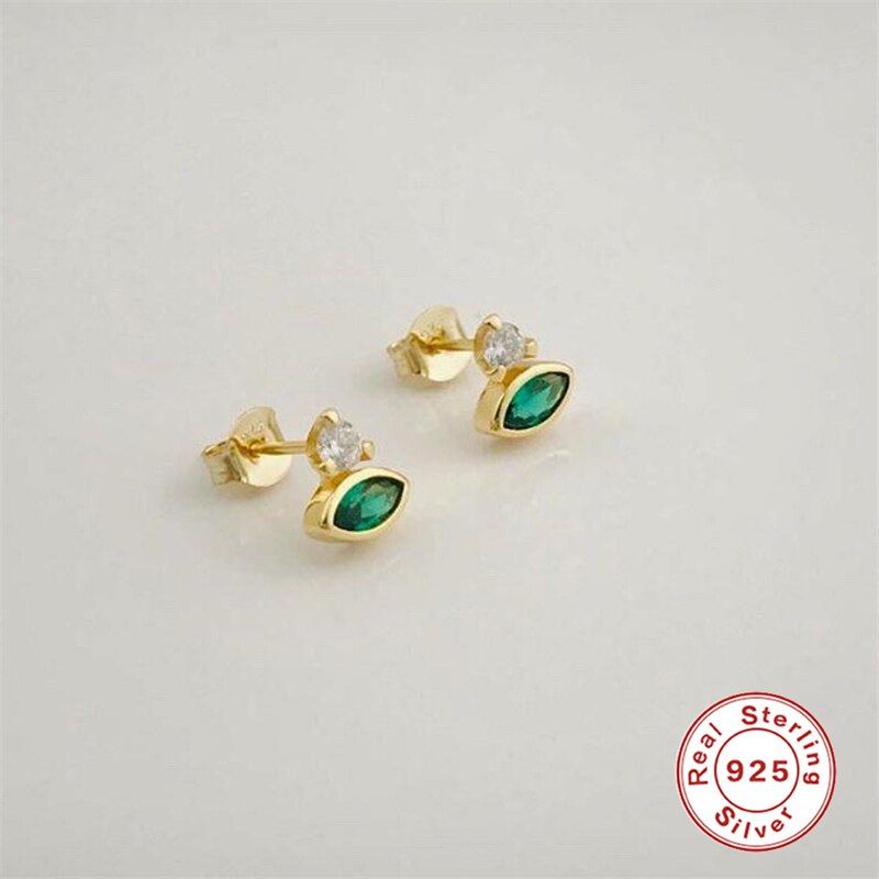 ROXI Minimal 925 Sterling Silver Jewery Green White CZ