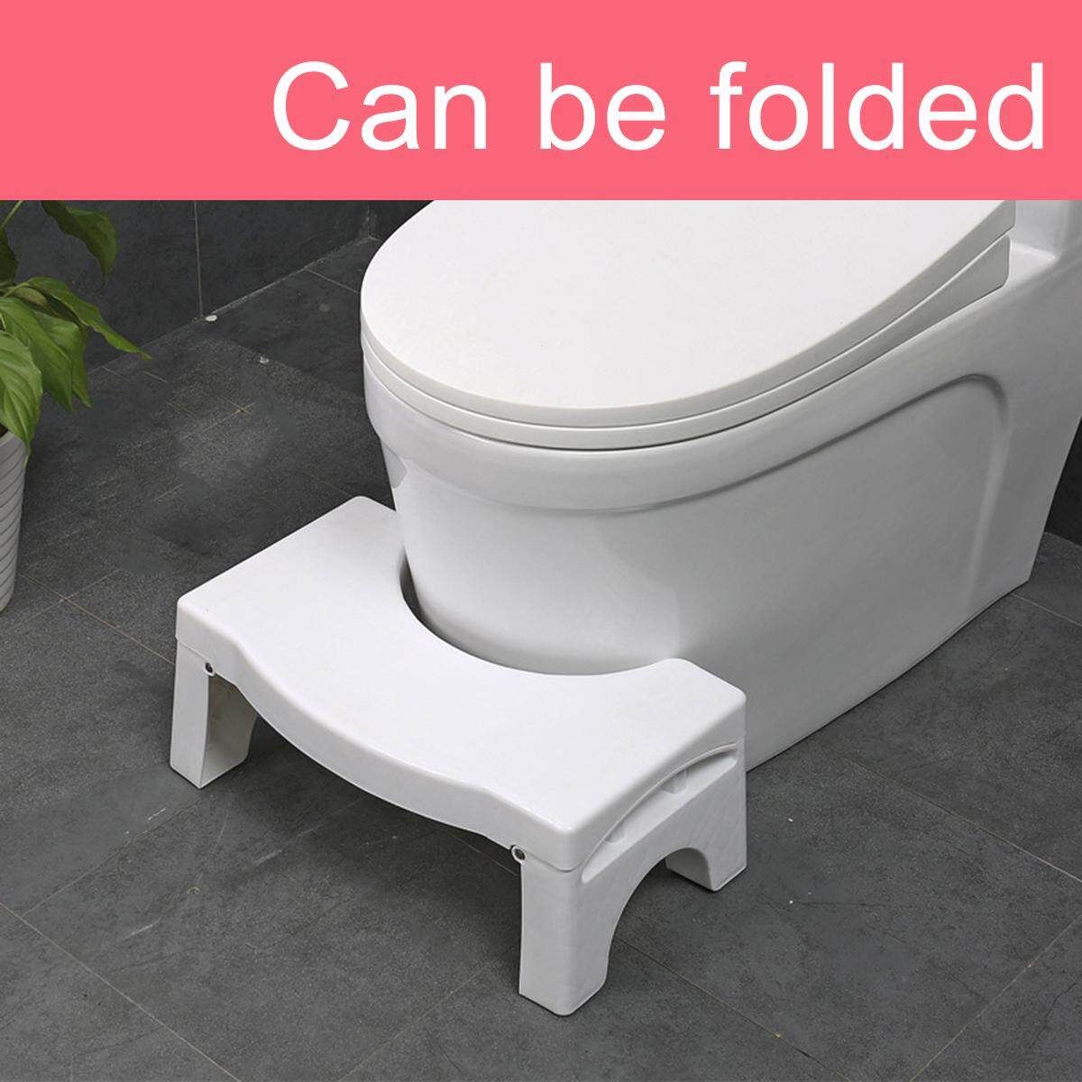 Foldable Bathroom Toilet Stool Footstool Non-slip Increased