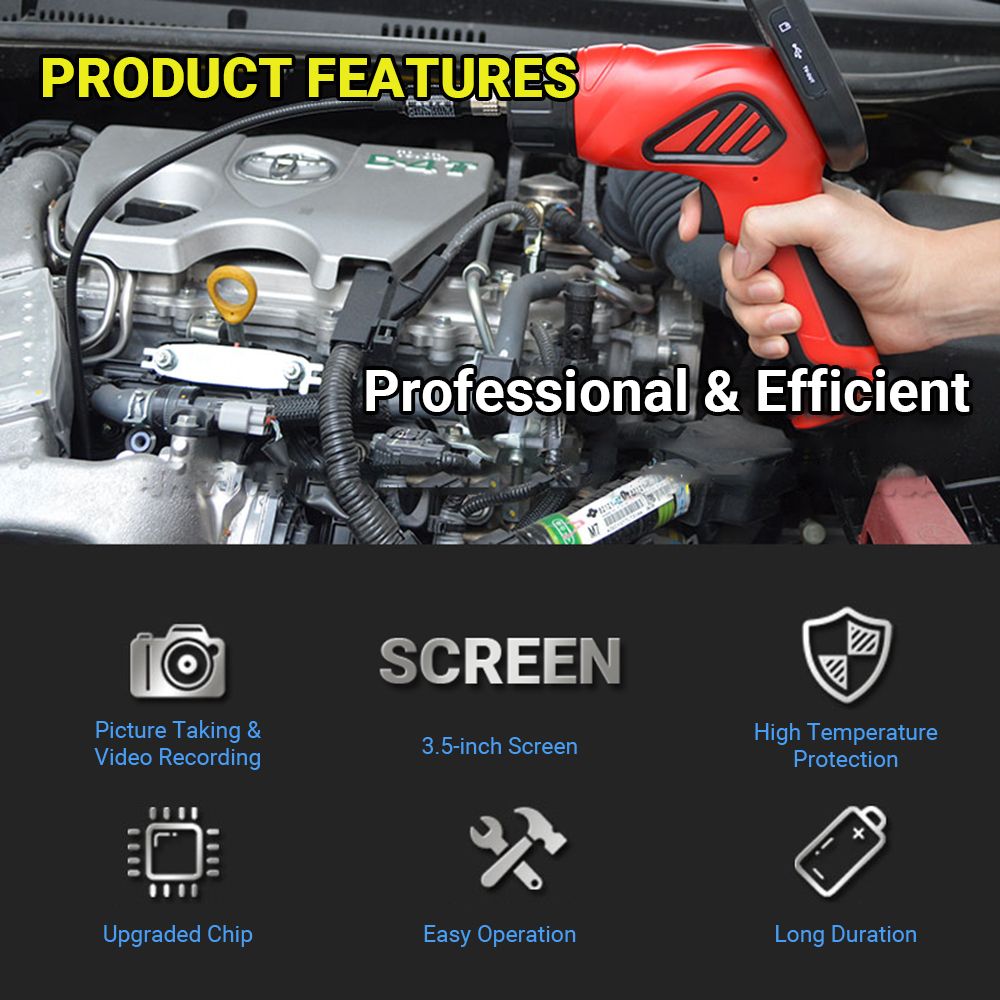 Handheld Industrial Endoscope IP67 Waterproof Camera With