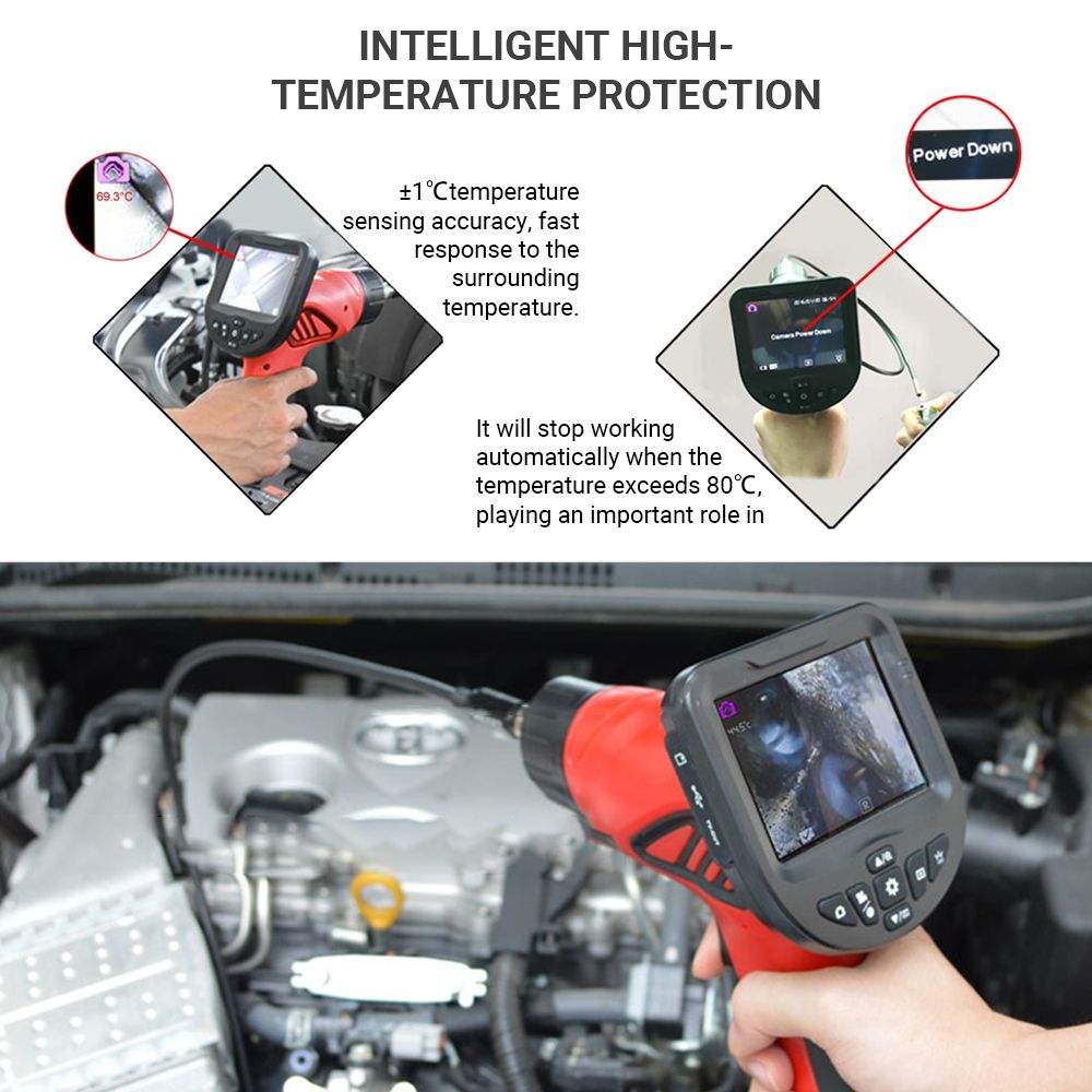 Handheld Industrial Endoscope IP67 Waterproof Camera With