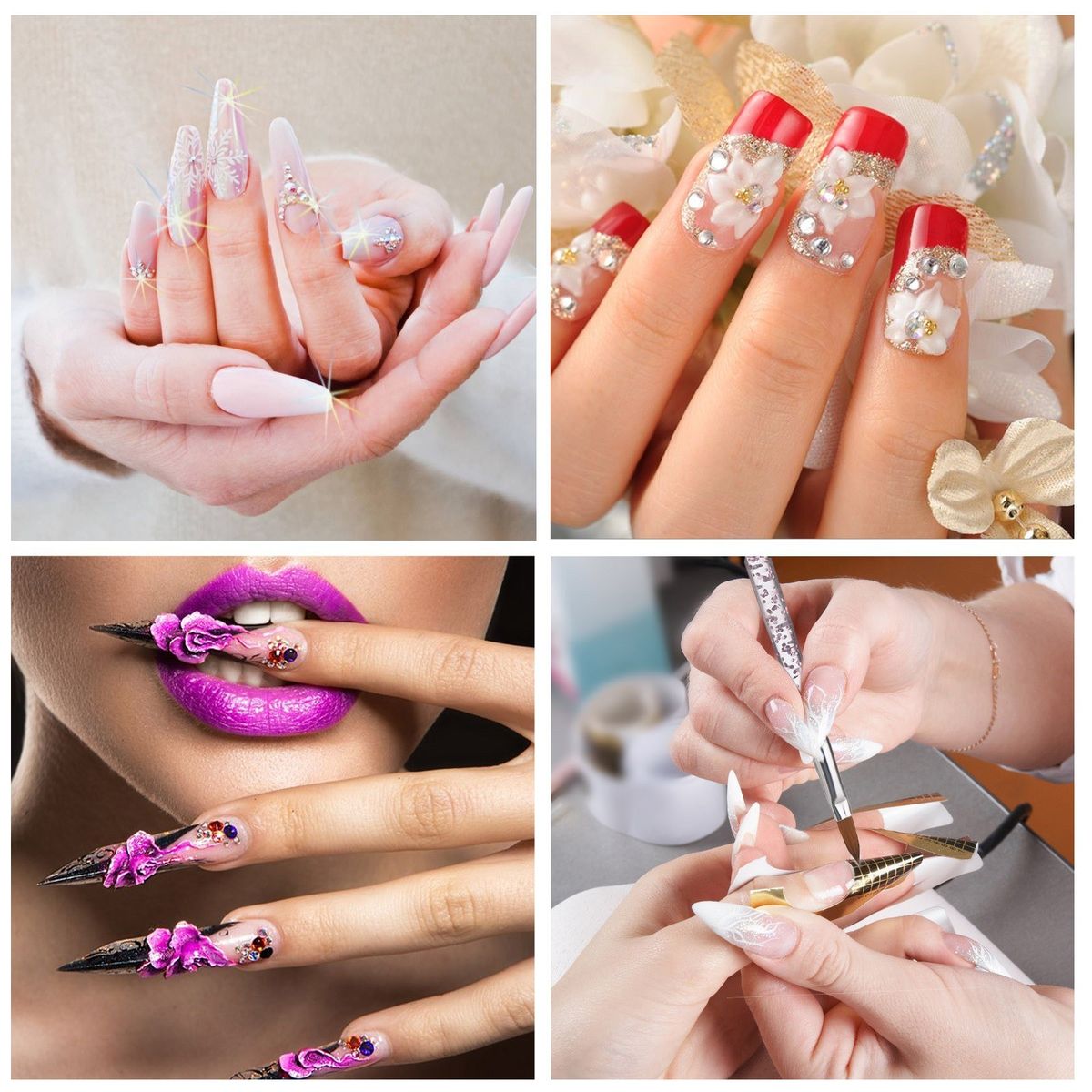 5PCS Nail Art Pen Kit Acrylic Nail Brushes Dotting Pen Nail Art Drawing Painting Brush 3D Carving Pen Manicure Tools Kit