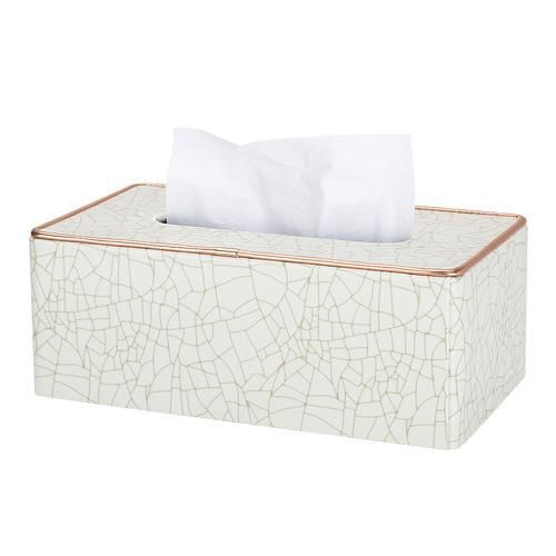 L Size Marble Faux Leather Tissue Box Cover Holder Mint Green Elegant Royal Car Home Napkin Towel Tissue Holder