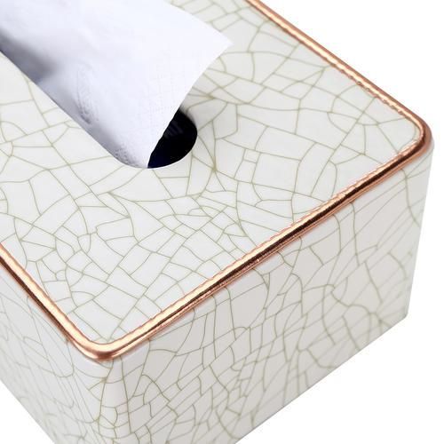 L Size Marble Faux Leather Tissue Box Cover Holder Mint Green Elegant Royal Car Home Napkin Towel Tissue Holder