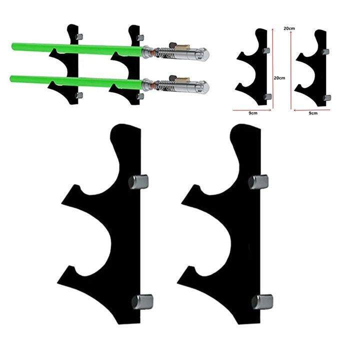 Holder Stand Wall Mount Samurai Display Katana 9x20cm Black