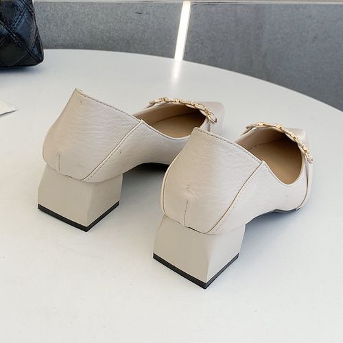 Ladies Classic Simple Pointed High Heels-beige