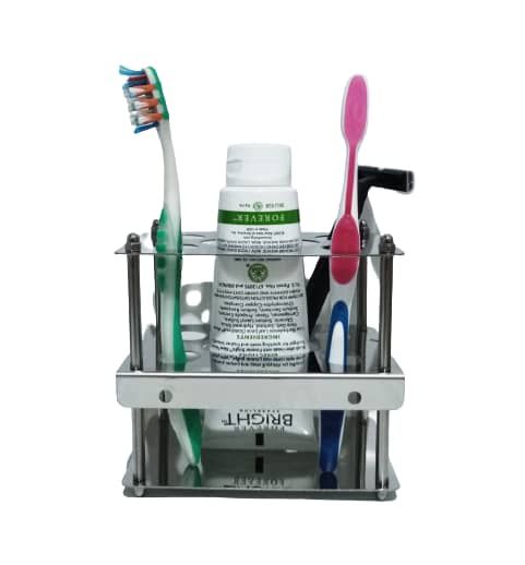 Stainless Steel Toothbrush And Toothpaste Holder