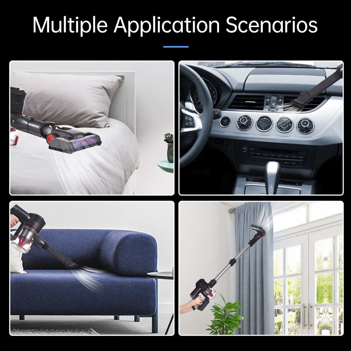 Cordless Vacuum Cleaner Rechargeable Stick Vacuum With 25KPA