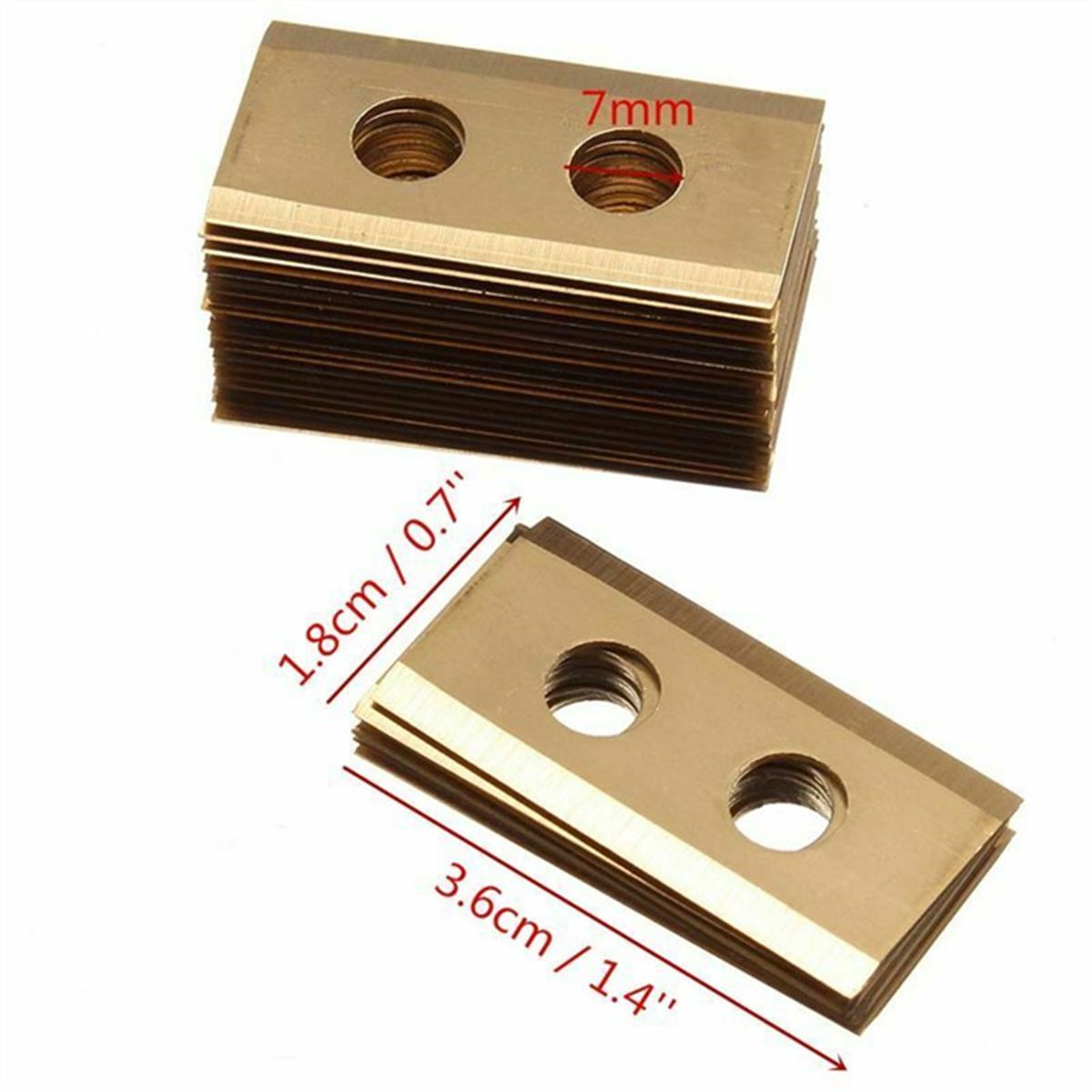 30Pcs Titanium Coated Mower Blades + 60Pcs Screws