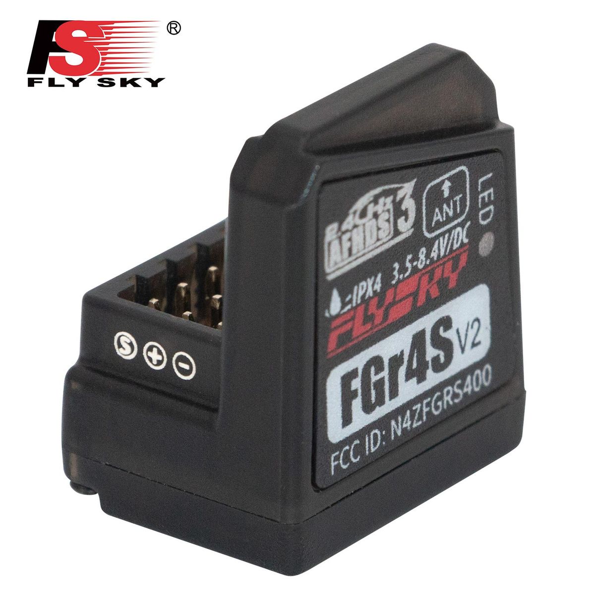 Flysky FGR4S V2 Receiver AFHDS 3 Built-in Single-Antenna Bidirectional PWM /PPM / IBUS Output Receiver for Flysky NB4 PL18 RC Transmitter