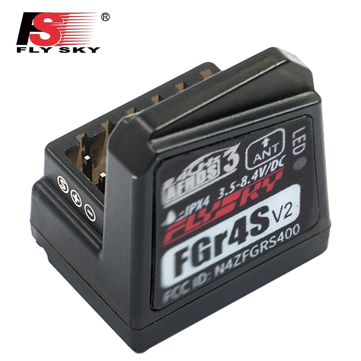 Flysky FGR4S V2 Receiver AFHDS 3 Built-in Single-Antenna Bidirectional PWM /PPM / IBUS Output Receiver for Flysky NB4 PL18 RC Transmitter