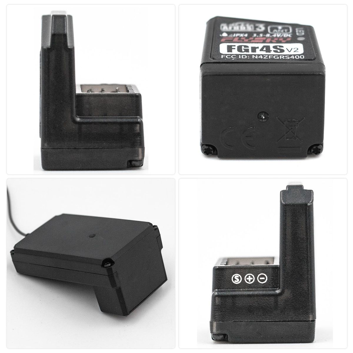 Flysky FGR4S V2 Receiver AFHDS 3 Built-in Single-Antenna Bidirectional PWM /PPM / IBUS Output Receiver for Flysky NB4 PL18 RC Transmitter