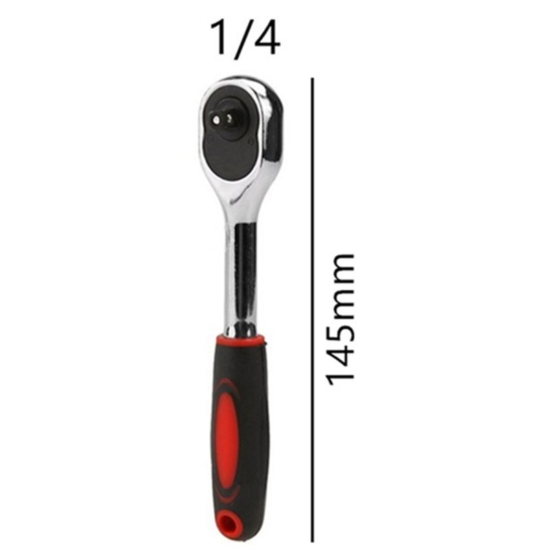 1/4 Ratchet Wrenchs 24 Teeth Cr-V High Torque Two-way Spanner Key Socket Drive For Auto Car Repair Factory