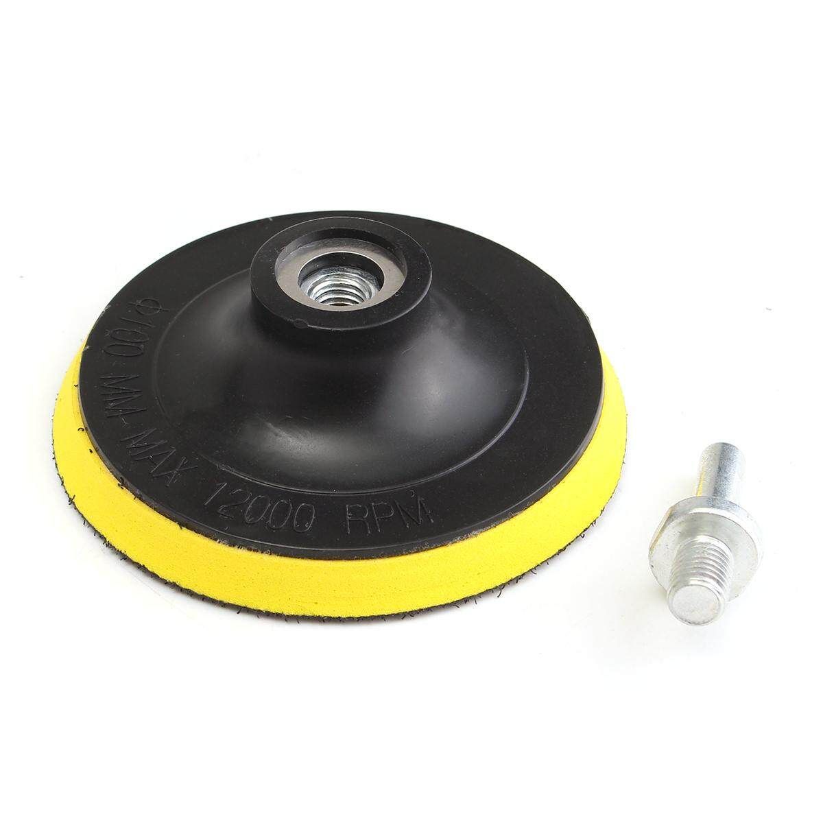 10Pcs 4'' Sanding Disc Sandpaper Hook Loop 1000 + Backer Pad With Drill Adapter